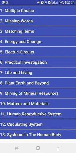 Grade 9 Natural Sciences Mobile Application screenshot 2