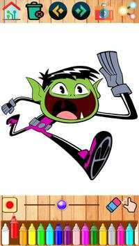 Teen Coloring Titans Go Game screenshot 4