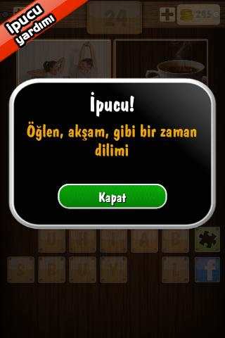4 Resim 1 Kelime - Resimlerdeki Ortak Kelimeyi Bul screenshot 5
