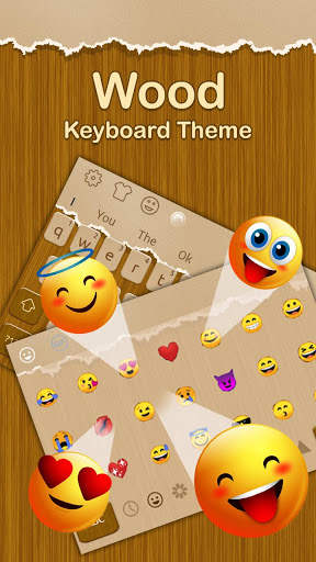 Classic Wooden Keyboard Theme screenshot 3