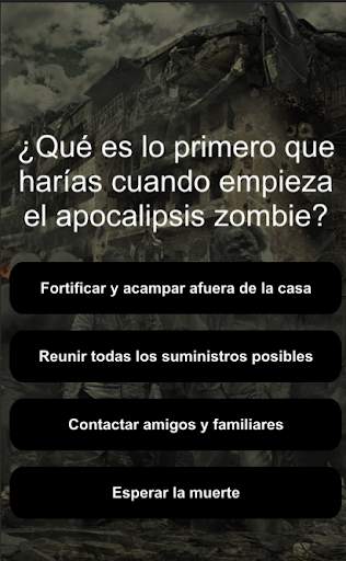 Quiz - ¿Sobrevivirías al apocalipsis zombie? screenshot 2