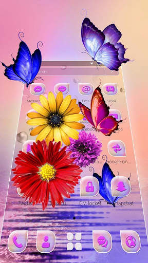 Charismatic Glowing Flowers Theme screenshot 3