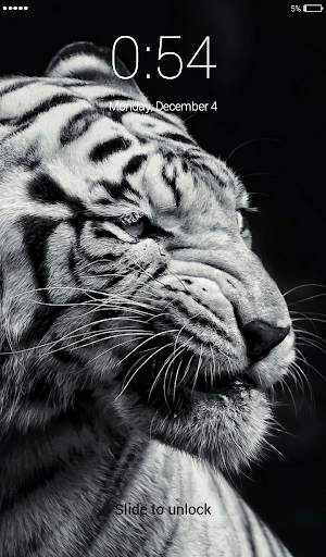 White Tigers Lock Screen Wallpaper screenshot 5