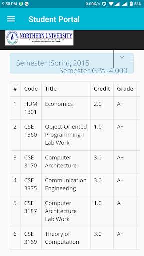 NUB Student Portal screenshot 4