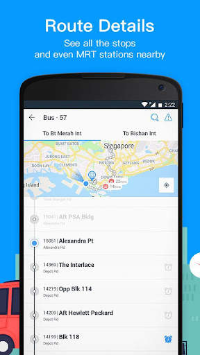 My SGBus - Bus Arrival Time MRT routes screenshot 2