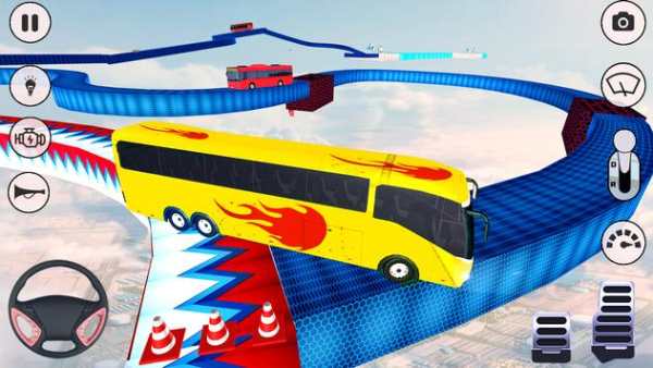 Impossible Bus Driving Sky Tracks - Bus  Games screenshot 3