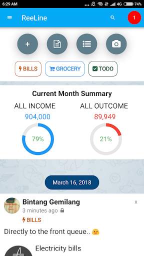 ReeLine: Daily Finance screenshot 1