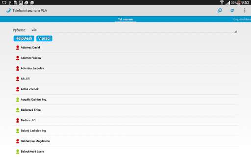 Telefonní seznam PLA screenshot 3