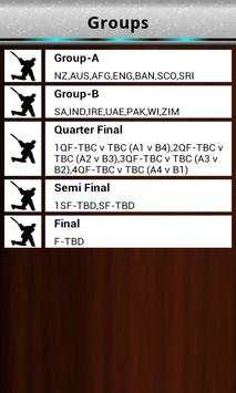 Cricket Cup 2015 Fixtures screenshot 6