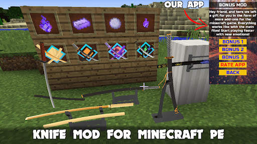 Knife Mod in Minecraft PE screenshot 3