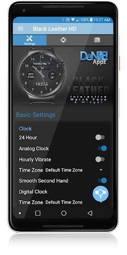 Black Leather HD Watch Face screenshot 4