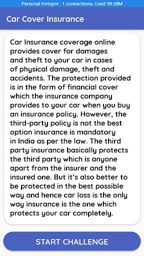 Car Cover Insurance screenshot 2