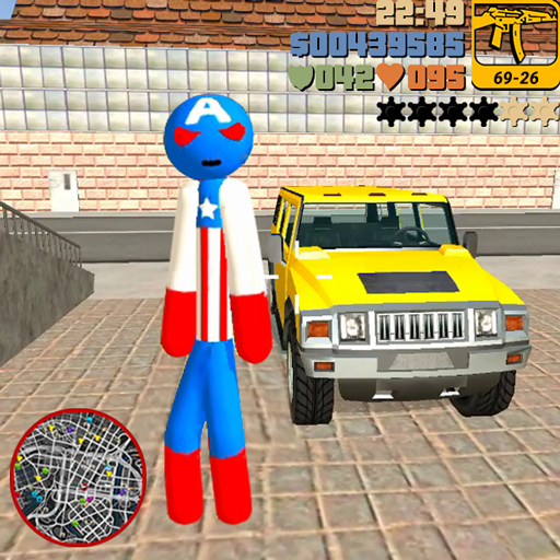 Captain Stickman America Rope  icon