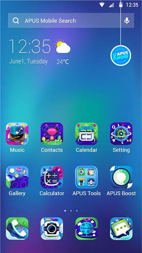 Mysterious Color  Space - APUS Launcher theme screenshot 1