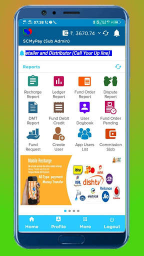 SCMyPay Distributor-Master Recharge, Bill Payment screenshot 2