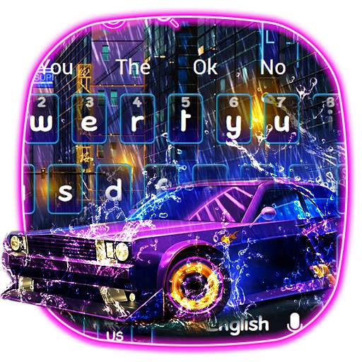 Glossy American Sports Car Keyboard 10001002