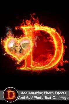 Fire Text Photo Frame screenshot 3