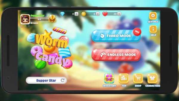 Worms Snake Zone Eats Candy screenshot 1