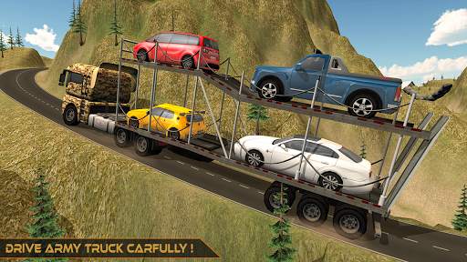 Offroad Army Car Transporter - World War Challenge screenshot 11