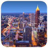 Atlanta weather widget/clock icon
