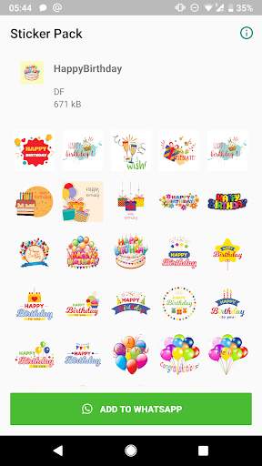 Happy Birthday Stickers for WhatsApp WAStickerApps screenshot 1