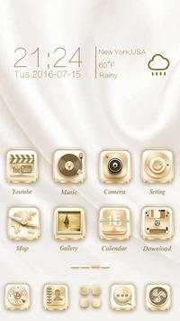 Pure Gold Go Launcher Theme screenshot 1