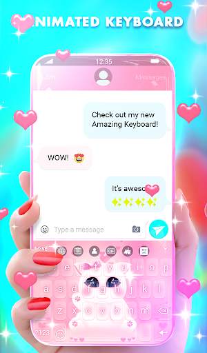 Kitty Love Live Wallpaper & An 2 تصوير الشاشة