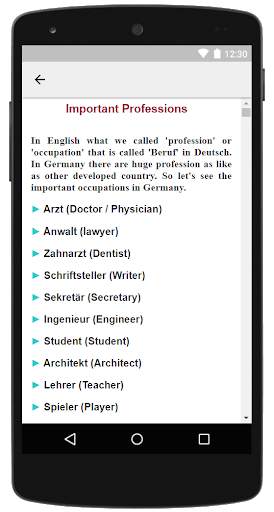 Basic German Language Learning App For Beginners screenshot 7