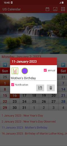 US Calendar 2023 скриншот 2