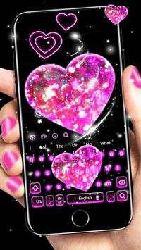 Pink Neon Love Keyboard 1 تصوير الشاشة