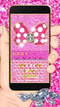 Gold Girl Bow Theme Keyboard screenshot 1