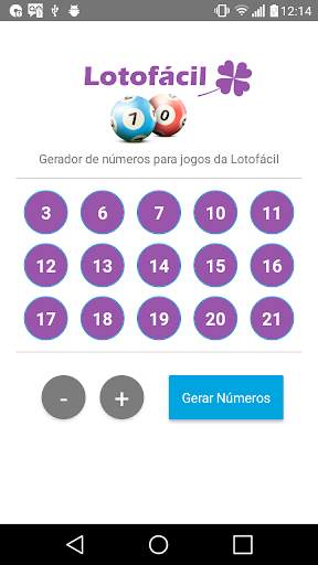 Lotofácil - Gerador de Bolas screenshot 1