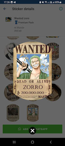 Roronoa Zoro sticker for WA screenshot 7