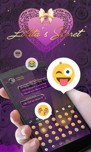 Lolita GO Keyboard theme screenshot 2