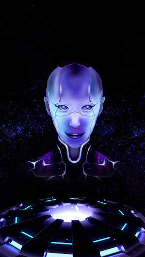 Neon Robotic girl 3D Theme screenshot 7