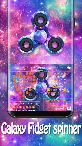 Fidget Spinner Galaxy Emoji Keyboard Theme🔥 screenshot 7