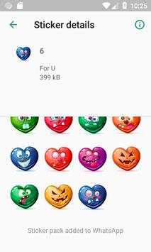 Autocollants coeurs drôles WAStickerApps screenshot 5