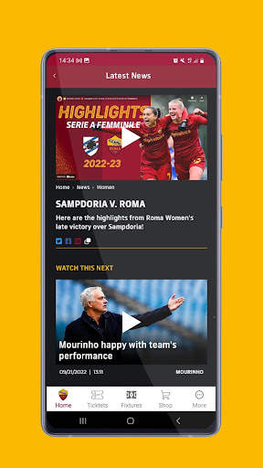 AS Roma Mobile 2.0.0 скриншот 4