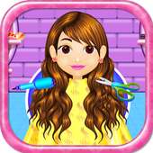 Hairdresser salon girls games logo