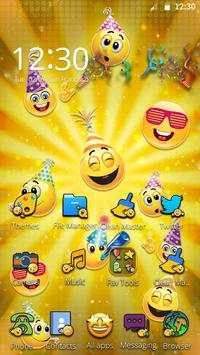 año nuevo Emoji 3D Theme screenshot 4