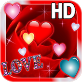 Rose Hearts LWP icon