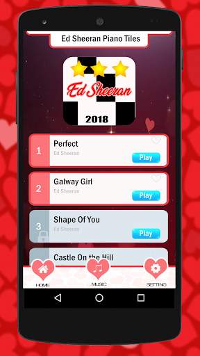 Perfect Ed Sheeran Piano Tiles screenshot 1