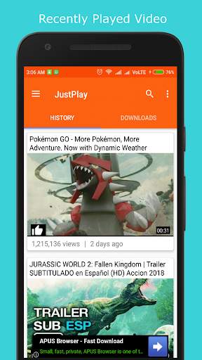 JustPlay online video player screenshot 5