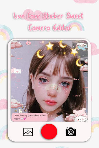 Live Face Stickers Sweet Camera  Editor screenshot 8