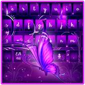 Purple Butterfly Keyboard Theme 10001004