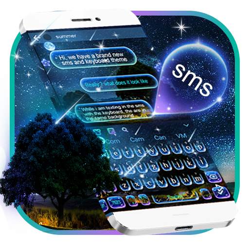 SMS Starry Moon Night Keyboard 10001008