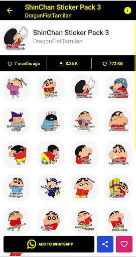 WAStickers - ShinChan Tamil Stickers screenshot 4