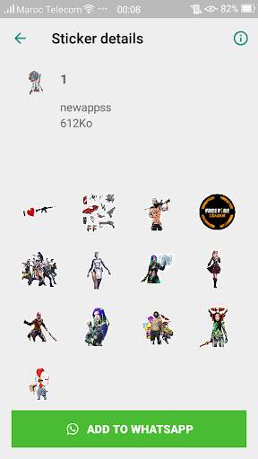 FreFire 🔥 Stickers WAStickersApps F🔥F screenshot 2