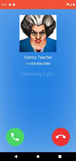 Granny teacher Fake Video Call with Scary Granny screenshot 2