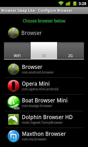 Browser Swap Lite screenshot 1